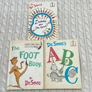 Dr. Seuss vintage hardbacks. ABC, The Foot Book, Oh, the thinks you can think